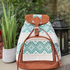 "Beautiful large backpack handmade by Guatemalan artisans.  *Adjustable backpack straps *made in Guatemala *dimensions are 15\" by 14\" with bottom width of 6\"" Bohemian Handmade Backpack For Travel, Bohemian Handmade Travel Backpack, Bohemian Style Brown Backpack, Bohemian Brown Standard Backpack, Artisan Rectangular Backpack For Everyday Use, Traditional Multicolor Backpack For Travel, Bohemian Handmade Backpack, Handmade Bohemian Standard Backpack, Bohemian Handmade Standard Backpack