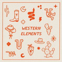 the western elements are arranged in an orange frame