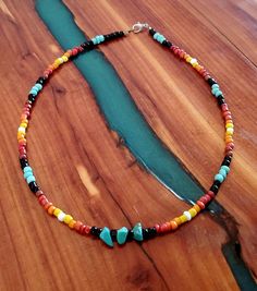 A sunrise/cowgirl western necklace with 6/0 glass seed beads hand made Western Sunrise, Western Beaded Necklace, Diy Western Jewelry, Seed Bead Jewelery, Western Jewelry Necklace, Deer Antler Jewelry, Western Fashion Jewelry, Southern Jewelry, Western Necklace