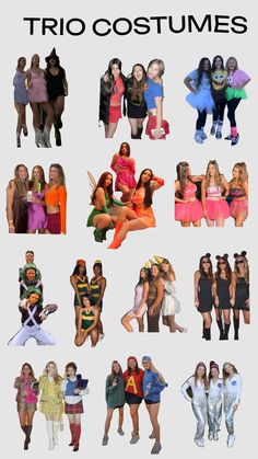 the poster shows many different women in costumes