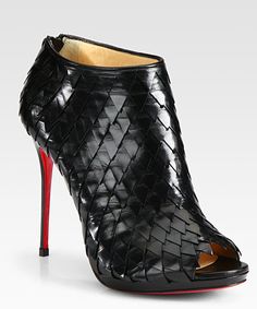 Christian Louboutin leather platform ankle booties.  Click here to buy. Cl Fashion, Mode Shoes, Walk This Way, Red Bottoms, Fashion Mode, Louboutin Shoes, Christian Louboutin Shoes, Leather Ankle Boots