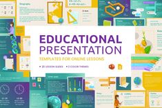 the educational presentation is displayed with colorful images