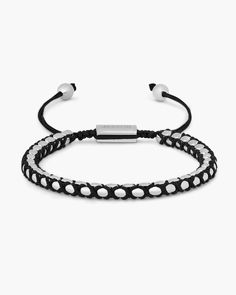 Accessorize adventurously with the men’s silver Woven Round Box Bracelet. This premium-quality 316L stainless steel bracelet for men has round box links with a black nylon woven overlay for an edgy look. This adjustable fit makes this bracelet comfortable and easy to gift! JAXXON Silver/Black Woven Round Box Silver Bracelet | Size Perfect Fit Adjustable Modern Metal Braided Bracelets For Everyday, Modern Metal Braided Bracelet For Everyday Wear, Modern Metal Braided Bracelet For Everyday, Adjustable Gunmetal Bracelets With Stainless Steel Clasp, Modern Metal Braided Bracelets With Stainless Steel Clasp, Adjustable Silver Braided Bracelet With Stainless Steel Clasp, Modern Silver Braided Bracelet For Everyday Wear, Adjustable Silver Stainless Steel Braided Bracelet, Adjustable Silver Braided Bracelet With Box Chain