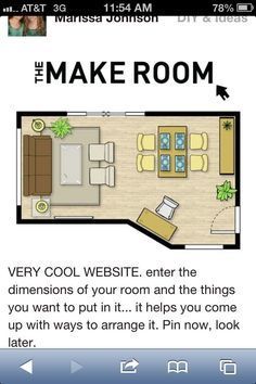 the make room app on an iphone screen shows how to use it for home decor