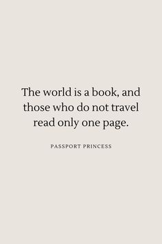 the world is a book and those who do not travel read only one page