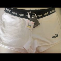 Nwt. Women’s Puma Shorts With Pockets. Elastic Waist With Drawstring White Sportswear Shorts For Leisure, Sporty White Leisure Shorts, White Activewear With Built-in Shorts For Leisure, White Leisure Activewear With Built-in Shorts, White Sportswear Athletic Shorts For Loungewear, White Short Activewear For Leisure, White Short Length Leisure Activewear, California Logo, White Running Shorts