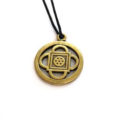 "This is a talisman made of bronze, it is a sign discovered in old manuscripts symbolizing invisible, mental centre of the highest minds that rule the whole beings and the universe. The centre of the sign represents initiation: the hoop around the sign is a barrier against interference of intruders. Communication with Shambala is possible only through meditation, but that was achieved only by few outstanding minds throughout human history. Constant meditation with the symbol, avoiding blinking, Bronze Amulet Necklace For Blessing, Symbolic Bronze Necklace For Meditation, Easter Symbols, Egyptian Cat Goddess, Egyptian Cat, Meditation Gifts, Christmas Stocking Fillers, Human History, Yoga Jewelry