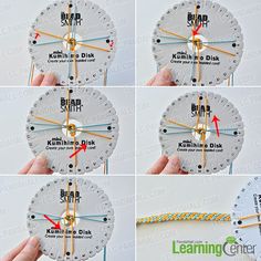 the instructions for how to make a diy wall clock out of plastic and rope