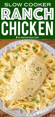 this slow cooker ranch chicken is the perfect meal to make for dinner or as an appetizer