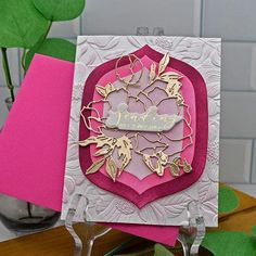 a close up of a card on a table