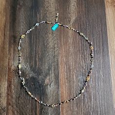 Effy 14k Yellow Gold Multi Gemstone Necklace 37" Palm Necklace, Multi Gemstone Necklace, Seahorse Necklace, Green Stone Necklace, Eagle Necklace, Butterfly Necklace Gold, Blue Sapphire Necklace, Silver Pearl Necklace, Topaz Necklace