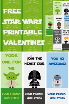 star wars printable valentines for kids