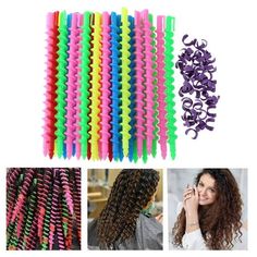 Plastic Long Spiral Hair Perm Rod Hairdressing Styling Curler Rollers Salon Tool Features: Easy simple to operate. Durable and lightweight. Specifications: Material: Plastic Per Size: 01: 150 X 6mm/5.91 X 0.24"(35pcs) 02: 165 X 15mm/6.5 X 0.59"(18pcs) 03: 145 X 10mm/5.71 X 0.39"(26pcs) 04: 175 X 6mm/6.89 X 0.24"(30pcs) Color: Random Color Notes: 1. Due to the different monitor and light effect, the actual color of the item might be slightly different from the color showed on the pictures. Thank Best Curler For Thick Hair, Roller Sets Hair, Long Curly Hair Styling Tools, Highlight Tools For Hair, Roller Set Pattern Long Hair, Best Curlers For Thick Hair, Curler Rollers, Flexi Rod Curls, Curlers For Long Hair