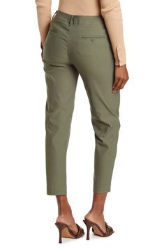 Cut in a slim ankle length silhouette, these pants offer endless versatility to your wardrobe. 27" inseam, 9" rise (size 4) Zip fly with hook-and-bar closure Front slant pockets; back button-welt pockets 76% rayon, 20% nylon, 4% spandex Hand wash, dry flat Imported Workwear Cropped Leg Capris With Elastic Waistband, Workwear Capris With Elastic Waistband And Cropped Leg, Pull-on Cropped Pants For Work, Workwear Cropped Leg Pull-on Pants, Cropped Leg Pull-on Pants For Work, Cropped Leg Pull-on Work Pants, Business Casual Cropped Pants With Elastic Waistband, Business Casual Cropped Leg Pull-on Pants, Cropped Leg Dress Pants For Spring