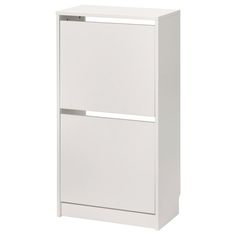 a white cabinet with two doors on each side