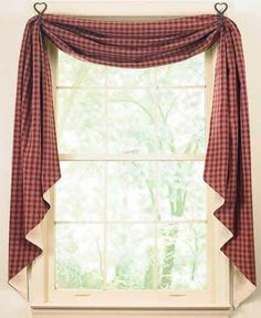 a red and white checkered curtain hanging in front of a window with the words piper classics on it