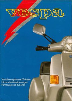 an advertisement for the vespa motorcycle company