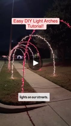 the video shows how to make christmas lights look like they are going down the street