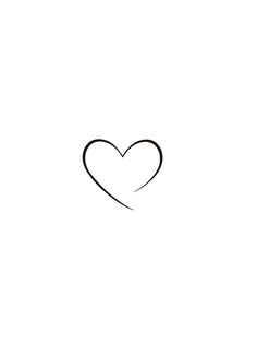 the outline of a heart on a white background