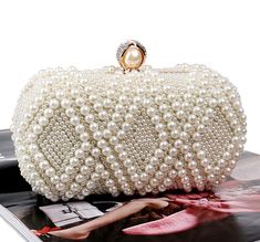 Full Beaded Artificial Pearls Evening Clutches – Luxy Moon Beaded Crossbody Bag, Elegant Handbag, Purse Luxury, Kawaii Bag, Pearl Clutch, Wedding Handbag, Clutch Bag Wedding, Black Evening Bag, Luxury Clutch