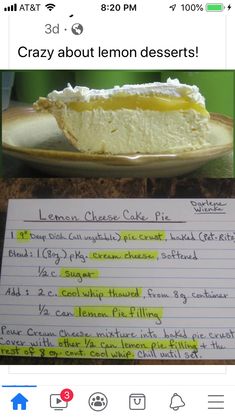 a piece of cake sitting on top of a table next to a notepad with writing