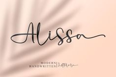 the word alesso written in cursive writing on a pink background with shadows