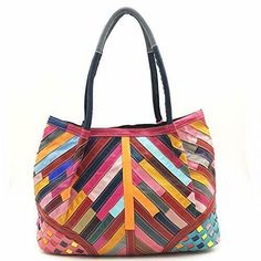 Made of High Quality Genuine Leather (Outer) and Cotton (inner) Occasion: Travelling, Work Place, Dating, Shopping.  Eye Catching, Fancy Colored Design Rich pocket design inside Bag main Size: 16.6 X 5.5 X 11.8 " ( 42 cm X 14 cm X 30 cm) Retro Leather Bag With Removable Pouch, Multicolor Large Capacity Shoulder Bag With Double Handle, Large Capacity Multicolor Canvas Shoulder Bag, Multicolor Satchel Bucket Bag, Multicolor Large Capacity Double Handle Shoulder Bag, Colorful Large Capacity Shoulder Bag, Soft Leather Rectangular Shoulder Bag, Retro Leather Tote Bag, Retro Leather Hobo Bag With Large Capacity