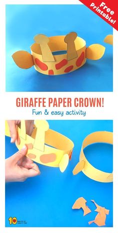 the paper crown is made with construction paper