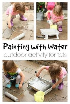 Painting With Water, Happy Hooligans, Backyard Activities, Smart Tiles, Toddler Snacks