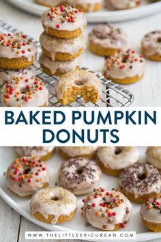 baked pumpkin donuts Homemade Baked Donuts, Donuts Homemade, Pumpkin Donuts Recipe, Maple Icing, Dessert Pumpkin, Doughnut Recipe Easy, Baker By Nature, Baked Donut Recipes