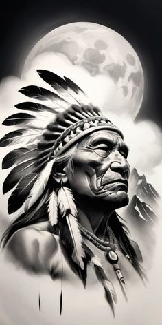 INDIAN CHIEF TATTOO DESIGN Apache Indian Tattoo, Apache Tattoo, Indian Head Tattoo, Indian Chief Tattoo, Chief Tattoo, Native Indian Tattoos, Tattoo Indian