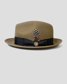 Southern Gents Trilby Fedora - Dark Olive Best Hats For Men, Mens Dress Hats, Ornament Ribbon, Trilby Fedora, Mens Room, Fedora Hat Men, Shotgun Shell, Brim Hats, Straw Fedora