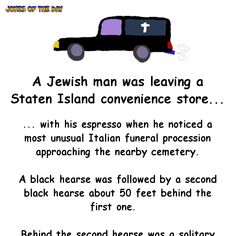 a black car is shown with the words, a jewish man was leaving a state island convenience store