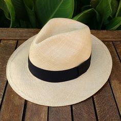 Handmade Panama Hat ~ in Natural Colour with Black Band ~ Genuine Panama hat handwoven with Toquilla palm ~ ~ Handwoven in Ecuador ~ ~ Possible to roll for easy travel ~ ~ Inside comfort band ~ Other colour hats and bundles available from our store > https://www.etsy.com/shop/personalisedpanamas Woven Fedora Hat In Toquilla Straw, Woven Fedora In Toquilla Straw, Woven Toquilla Straw Fedora Hat, Woven Toquilla Straw Fedora, Handwoven Curved Brim Hat For Kentucky Derby, Handwoven Flat Brim Fedora In Toquilla Straw, Handwoven Fedora With Flat Brim In Toquilla Straw, Woven Toquilla Straw Fedora With Short Brim, Handwoven Toquilla Straw Fedora With Flat Brim