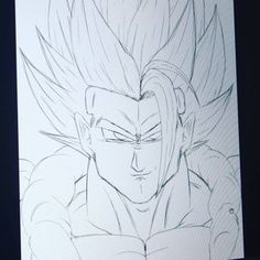 an image of a drawing of gohan from the anime dragon ball zoroa