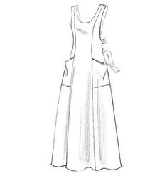 a drawing of a woman's dress with pockets