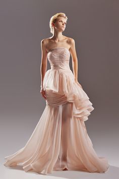 Description Pink A-line, Long dress Sleeveless Open neckline Strapless Dry Clean Evening Dress Made in Lebanon GCS 1516 Formal Beige Dress, Beige Gown, Fall 2023 Couture, Gown Couture, Walk Confidently, Strapless Organza, 2023 Couture, Mnm Couture, Jasz Couture