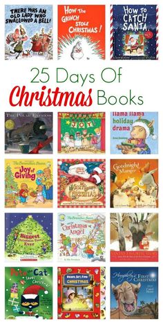 the 25 days of christmas books for kids to read in their own home or classroom