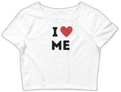 I Love Me Crop Top, Y2k Short Sleeve Crop Top With Funny Text, Trendy Cotton Crop Top With Heart Graphic, Y2k Style Crop Top T-shirt With Text Print, Casual Fitted Crop Top With Heart Graphic, Casual Cotton Crop Top With Heart Graphic, Y2k Cropped T-shirt With Slogan, Y2k Cropped T-shirt With Text Print, Y2k Top