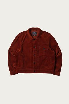 FrizmWORKS - Corduroy Trucker Jacket - Brick - Canoe Club Corduroy Trucker Jacket, Popeye Magazine, Native Son, Canoe Club, Comme Des Garcons Play, Corduroy Fabric, Of Outfits, Mm6 Maison Margiela, Trucker Jacket