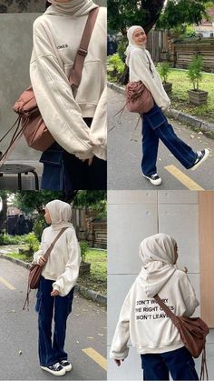 Kulot Pants, Muslimah Fashion Casual, Outfit Hijab Casual, Modest Casual Outfits, Mix Match Outfits, Fashion Top Outfits, Casual Hijab