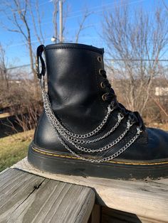 'Webbed' boot chain. Boot Chains, Shoe Clips, Brooch Pin, Combat Boots, High Tops, Clothing And Shoes, Handmade Items, United States, Ships