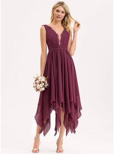 a bridesmaid in a deep purple dress