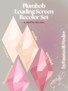 the pink diamond is sitting on top of the book cover, which reads plumbo loading screen recolor set