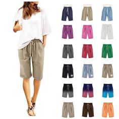 PRICES MAY VARY. Shorts for Women: pull on bermuda shorts light blue denim shorts curvy denim shorts women's swim shorts with matching top green denim shorts black satin shorts curvy jean shorts tummy control swim shorts black ripped denim shorts grey bike shorts light pink shorts tie waist shorts black knee length shorts leather booty shorts lycra shorts womens mid length denim shorts wide shorts mint green shorts dressy shorts outfits cotton pajama shorts navy blue biker shorts white flowy sho Casual Knee-length Jean Shorts For Summer, Summer High-waisted Athletic Shorts For Leisure, Spring Casual Bermuda Athletic Shorts, Summer High-waisted Leisure Athletic Shorts, Casual Knee-length Beach Bottoms, Drawstring Bermuda Shorts For Summer, Casual Bermuda Shorts With Drawstring, Casual Bermuda Athletic Shorts For Summer, Leisure Bermuda Bottoms For Spring