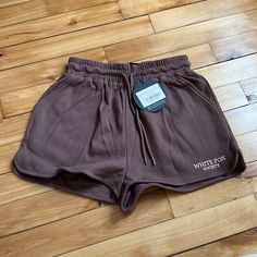 Never Worn Perfect Condition Brown Athleisure Shorts For Summer, Summer Athleisure Brown Bottoms, Brown Leisure Bottoms For Summer, Summer Lounge, Beach Festival, Future Wardrobe, Swimwear High Waisted, Crochet Shorts, Ribbed Shorts