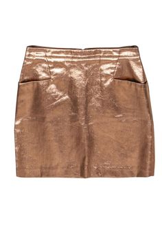 Current Boutique-Club Monaco - Rose Gold Metallic Miniskirt Sz 2 French Girl Chic, Statement Skirt, Metallic Design, Strappy Stilettos, Buy Shoes Online, Clothing Retail, Get The Party Started, Club Monaco, French Girl