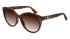 Elevate your eyewear game with the stunning Gucci GG0631S 002 Havana/Brown sunglasses, available exclusively at OSSA FRAMES. These luxurious cat eye frames are the epitome of high fashion, combining classic elegance with a modern edge. The rich Havana frame color adds a touch of sophistication to any outfit, while the brown lenses provide stylish protection from the sun's rays. With a lens socket width of 56, these sunglasses are the perfect size to flatter any face shape. Crafted from premium acetate, these Gucci sunglasses are not only stylish but durable as well. The intricate temple design and subtle branding on the frame showcase the impeccable craftsmanship that Gucci is known for. Designed for women who appreciate quality and style, these sunglasses are a statement piece that will e Mood Cat, Gucci Collection, Tinted Mirror, Classic Color Palette, Sunglasses Gucci, Gucci Brand, Sunglasses Logo, Gucci Eyewear, Brown Sunglasses