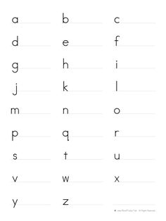 the alphabet worksheet for children to learn how to write and use it in their handwriting