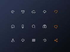 the icons are all different colors and shapes